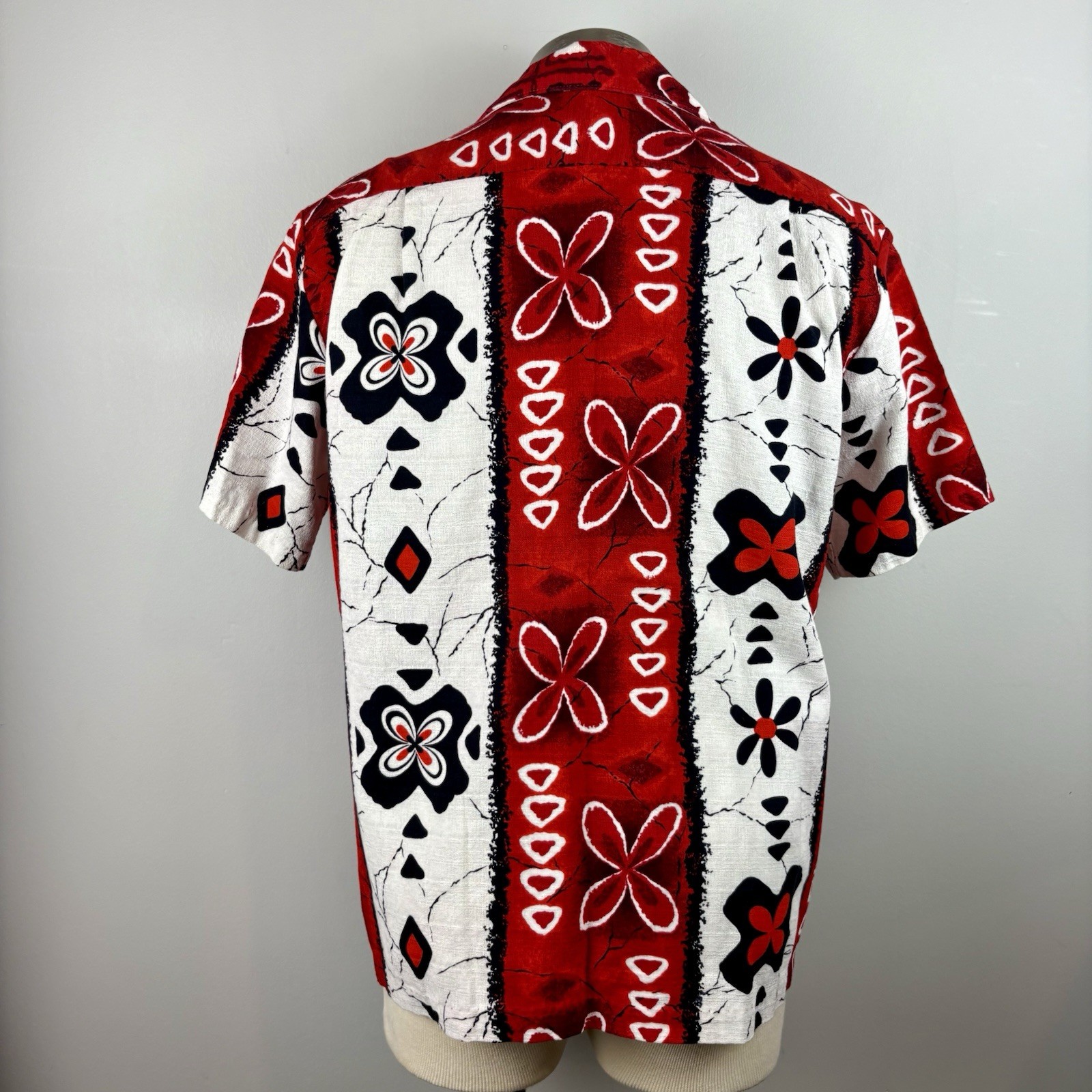 VTG Waltah Clarke Hawaiian Barkcloth Shirt / Dress Honeymoon Wedding set MCM