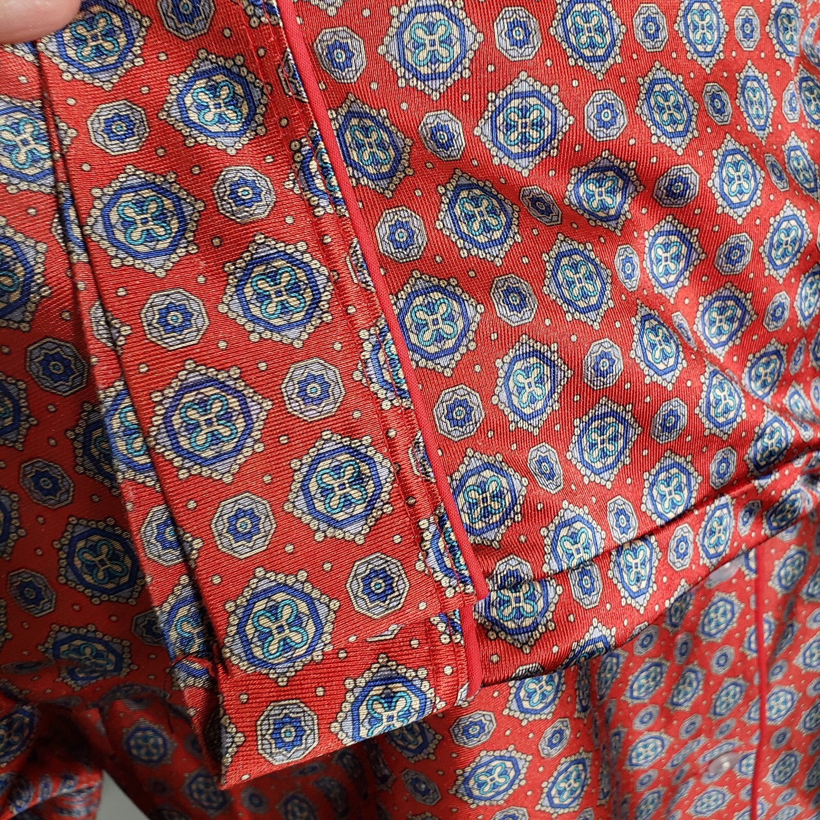 Vtg Private Moments New York Night Shirt Silk Sz L Button Up Sleep