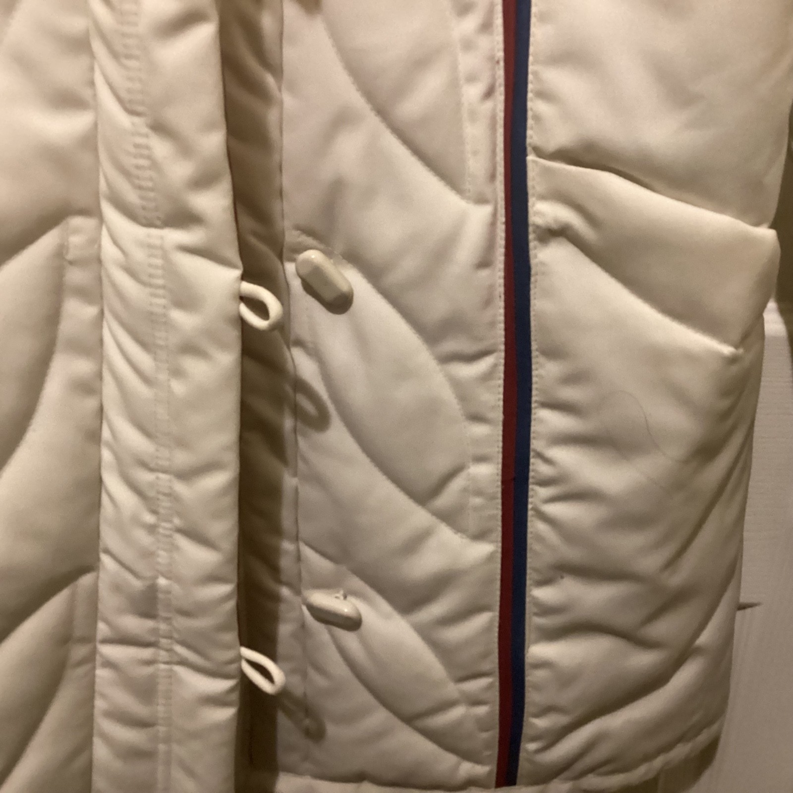 Vintage 70s 80s Windy Weather Winter White Puffer Coat NWT~NOS ~S