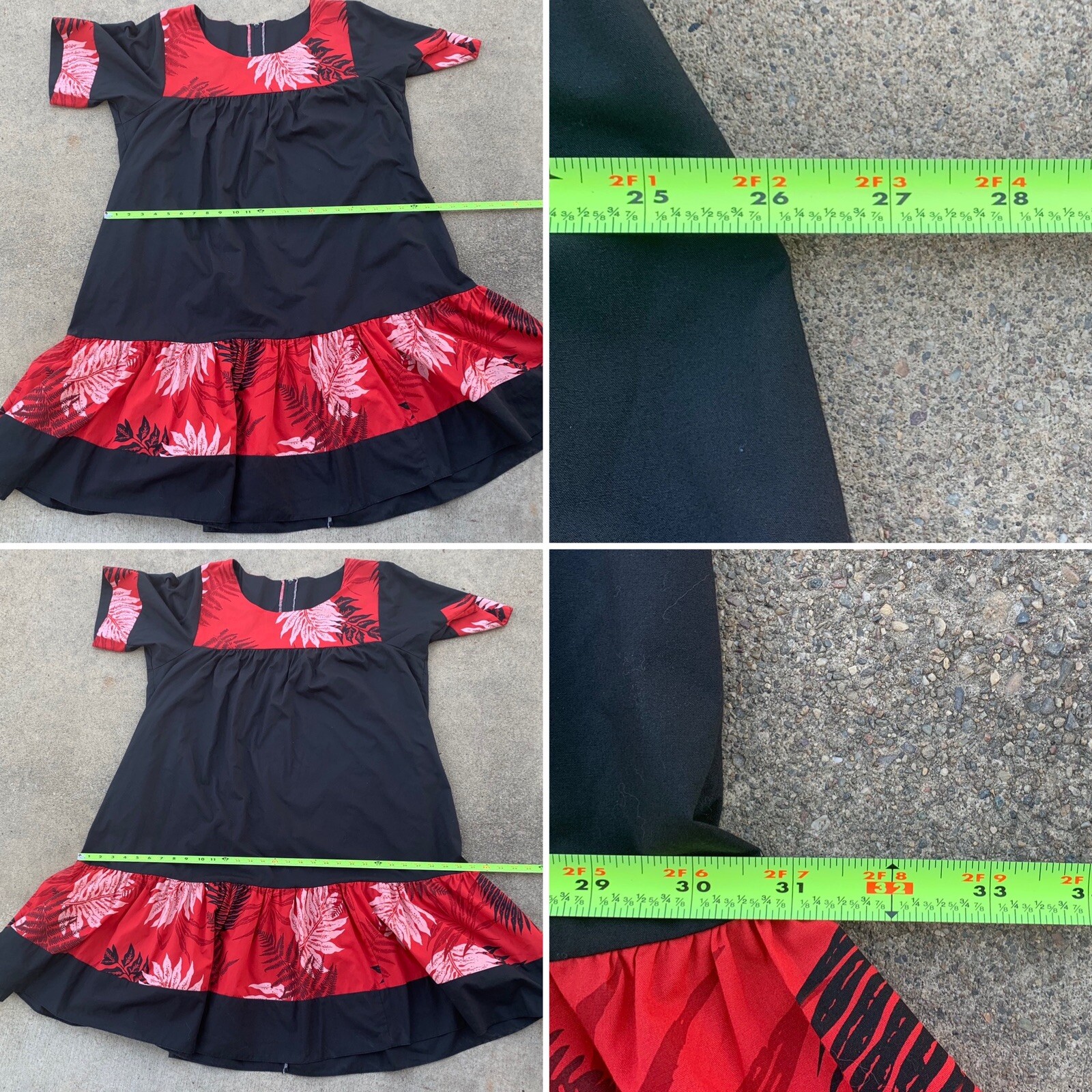 RHC Made In Hawaii Hawaiian Dress Muu Muu tikis aloha L ? See Measurements