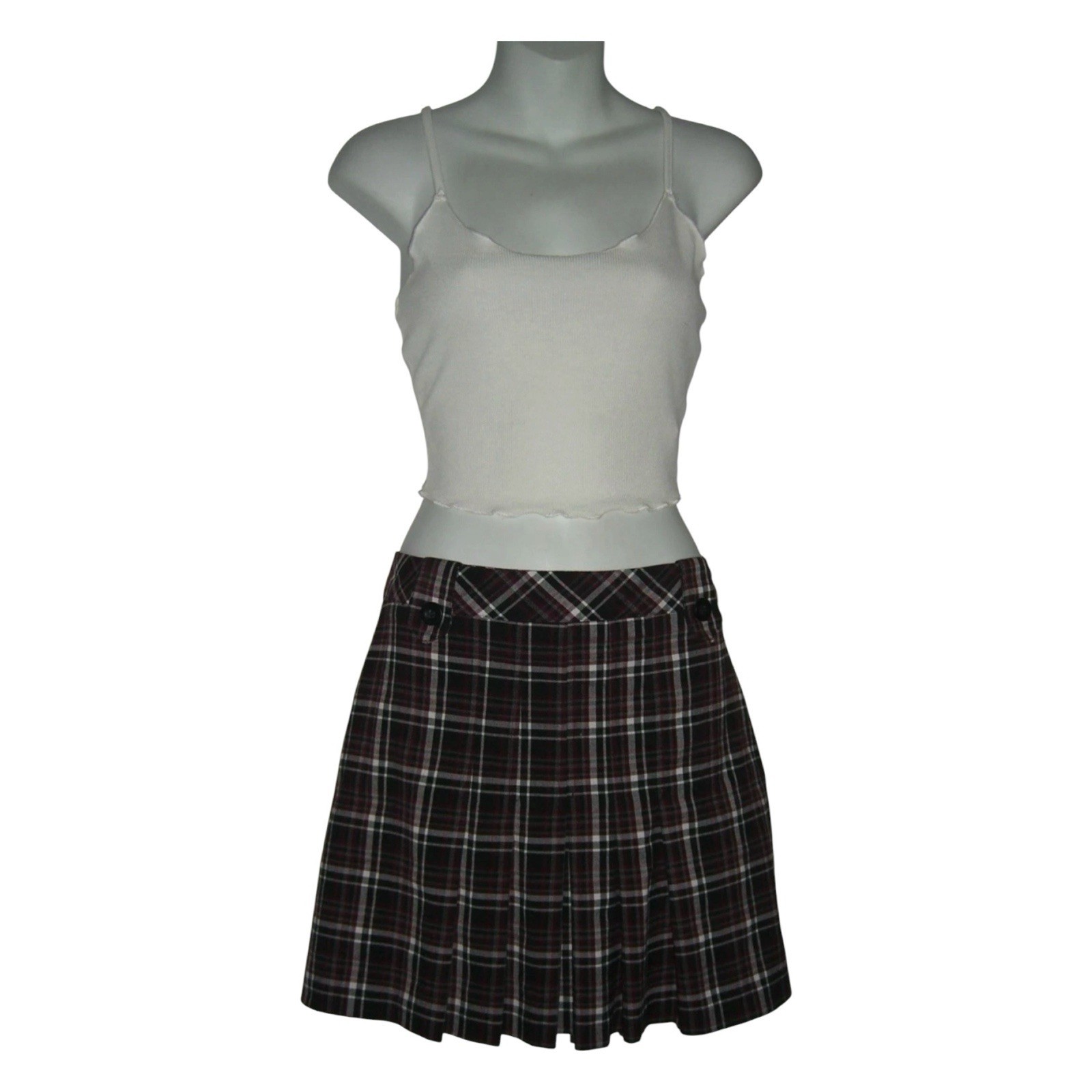 Tangents Mini Skirt Vintage 90’s Plaid Dark Academia Indie Sleaze Mall Goth y2k