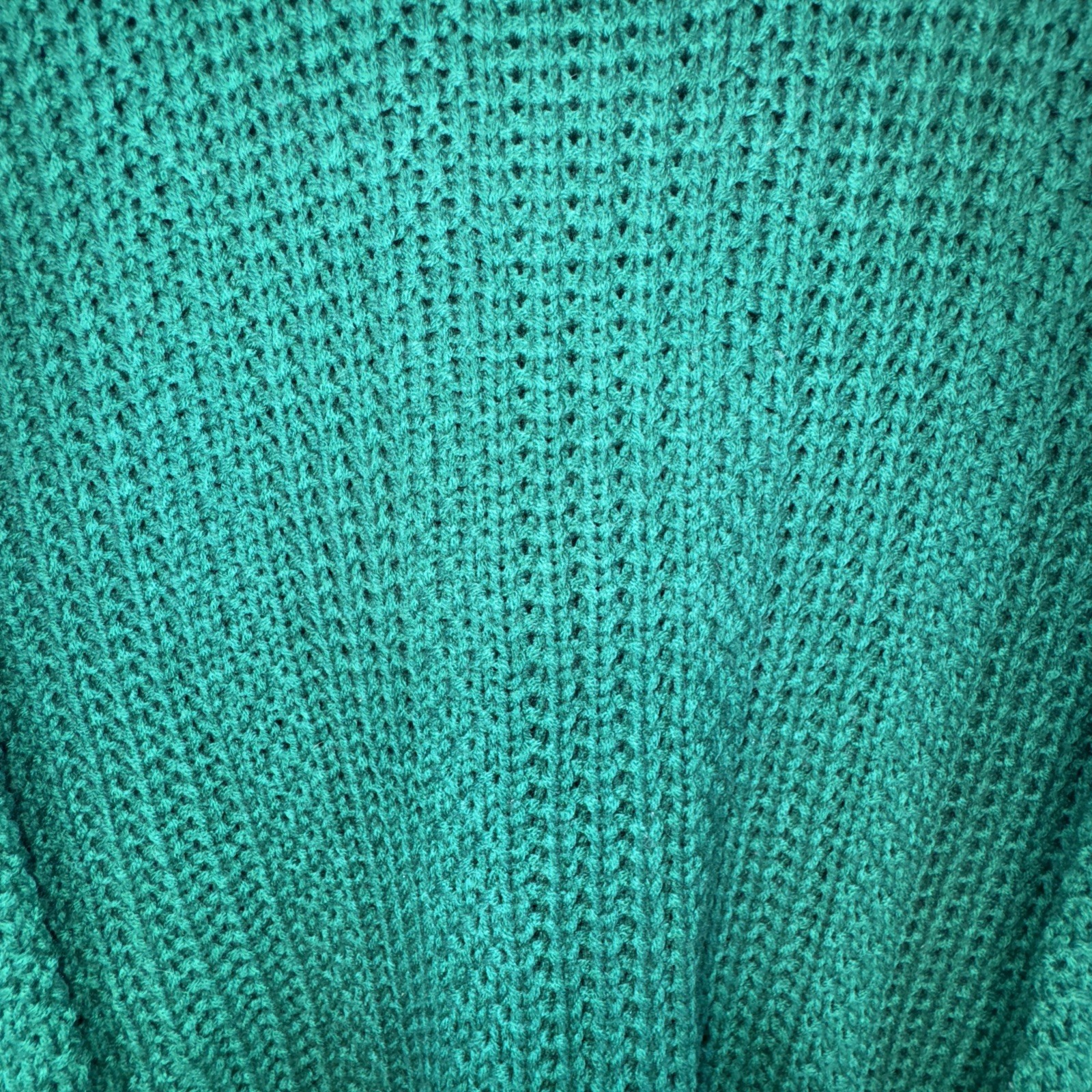 Vintage Bobbie Brooks Green Chunky Knit Sweater Textured Slouchy 90s Grunge