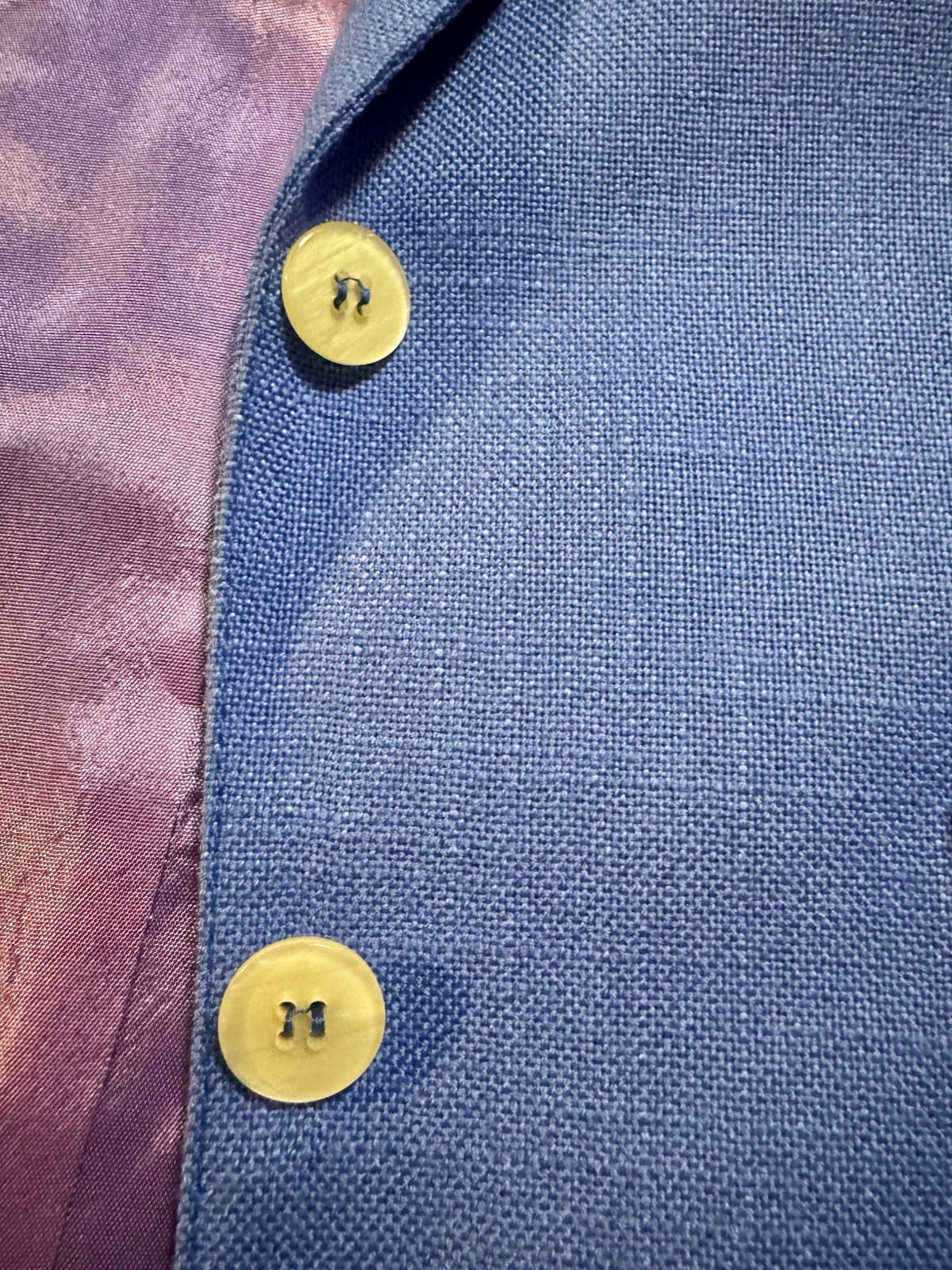 Vtg Saville Blue Blazer Jacket Huge Pockets 6 XS 70s 80s Pearl Buttons Fitted