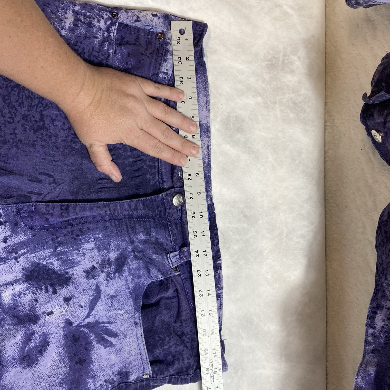 VTG Purple Crest Denim Jacket Jeans Set 90s Stretch Sz 2X -20 Acid Wash Urban