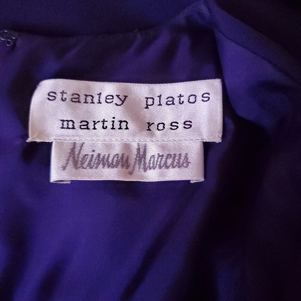 Vintage 80s Designer Purple Gown Stanley Platos