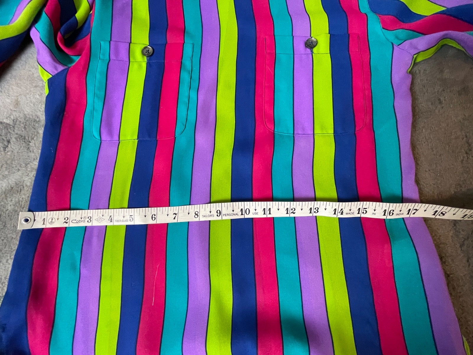 Vintage Liz Claiborne Blouse Top Womens Petites 2 Colorful Striped Secretary VTG