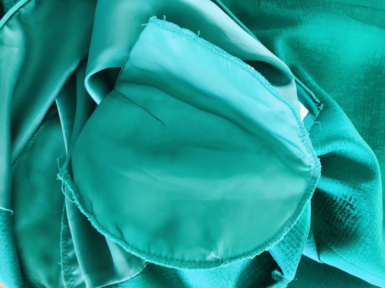 VTG Adrianna Papell Safe Silk Silk Blend Emerald Green Dress Size 8