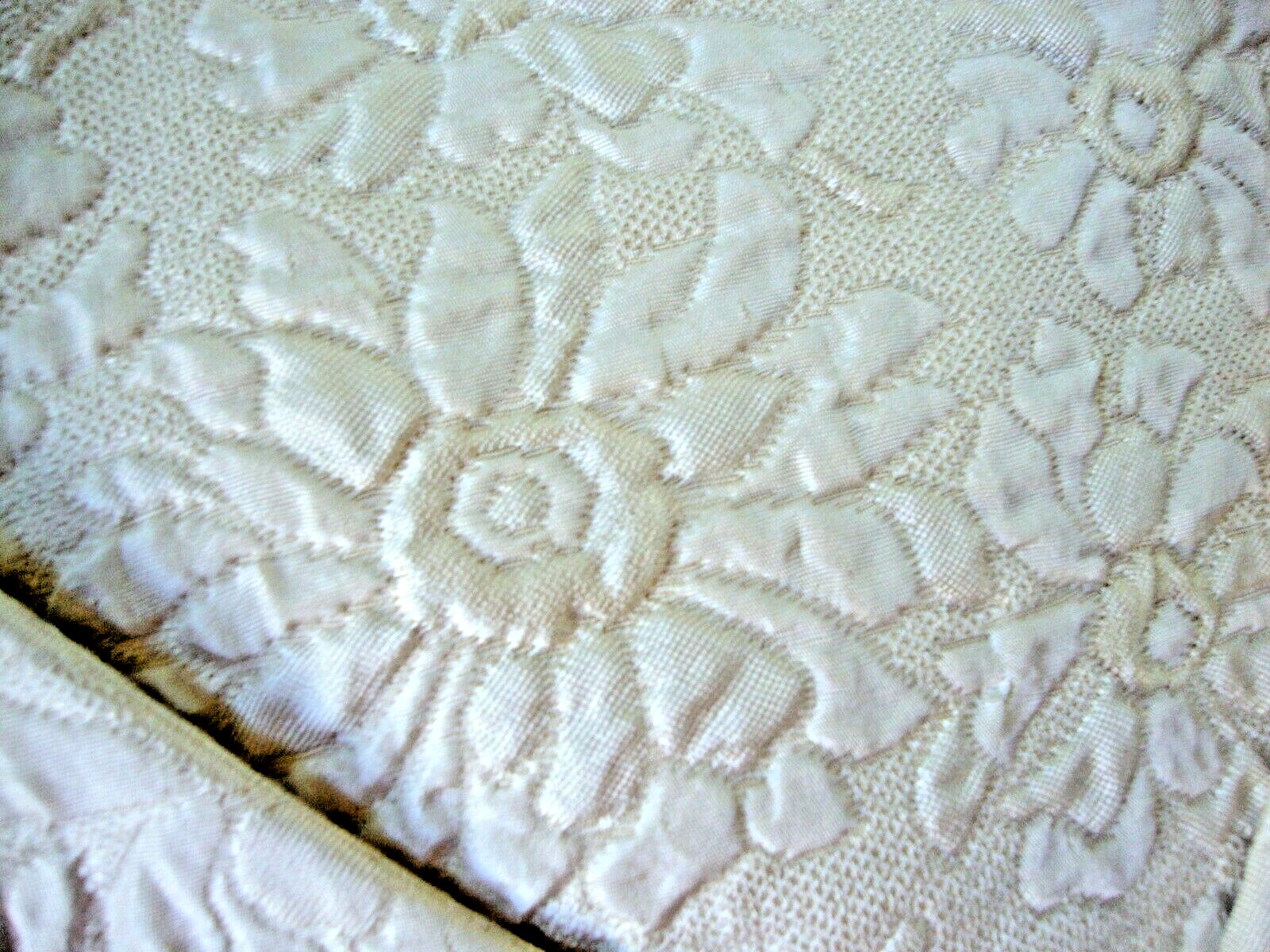 Vintage Coat Dress by Designer Charles Cooper Quilted Ivory Matelasse