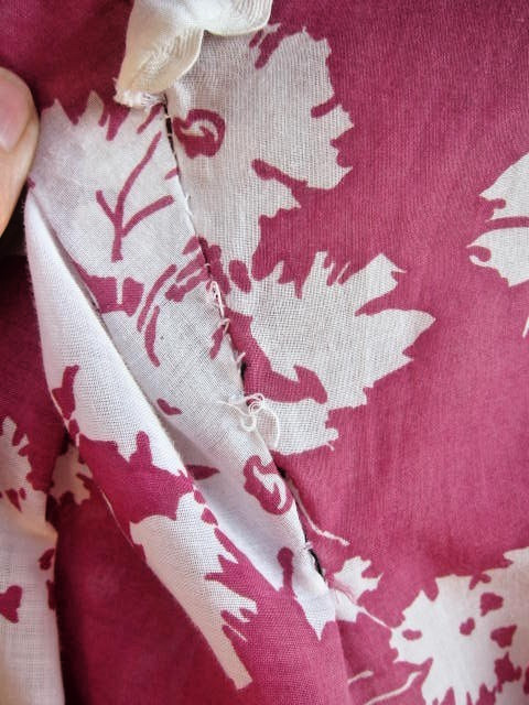 Aunt Lucy’s VTG 1930’s Pink Floral Handmade Day House Dress Belted~Pockets~Sz L