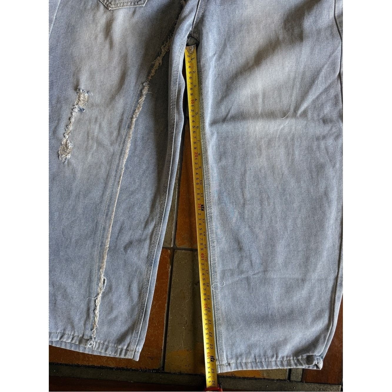 Denim brand large barrel Leg light washed flare jeans hippy boho Gore Corp