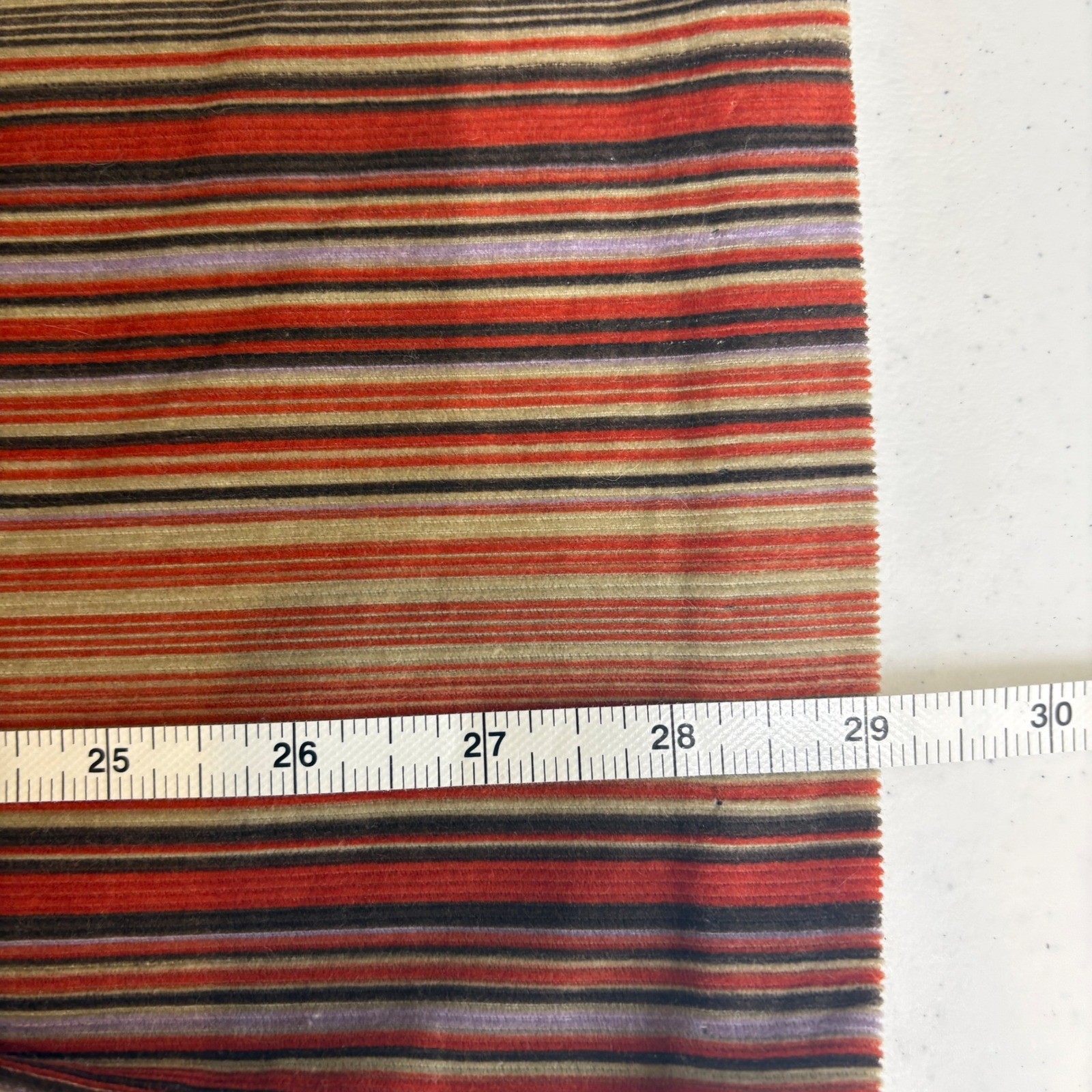 Vintage lei Corduroy Flare Pants 5 Multi Color Striped Low Rise Hippie Festival