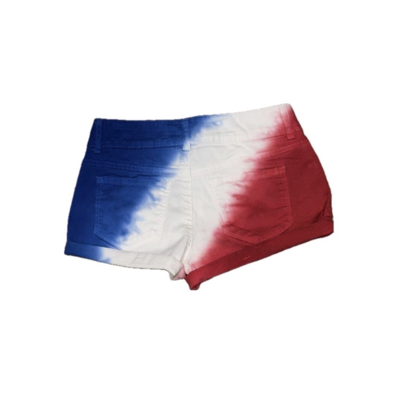 LEI Vintage Denim Shorts Low Rise Cuffed | Red White Blue | Independence Day