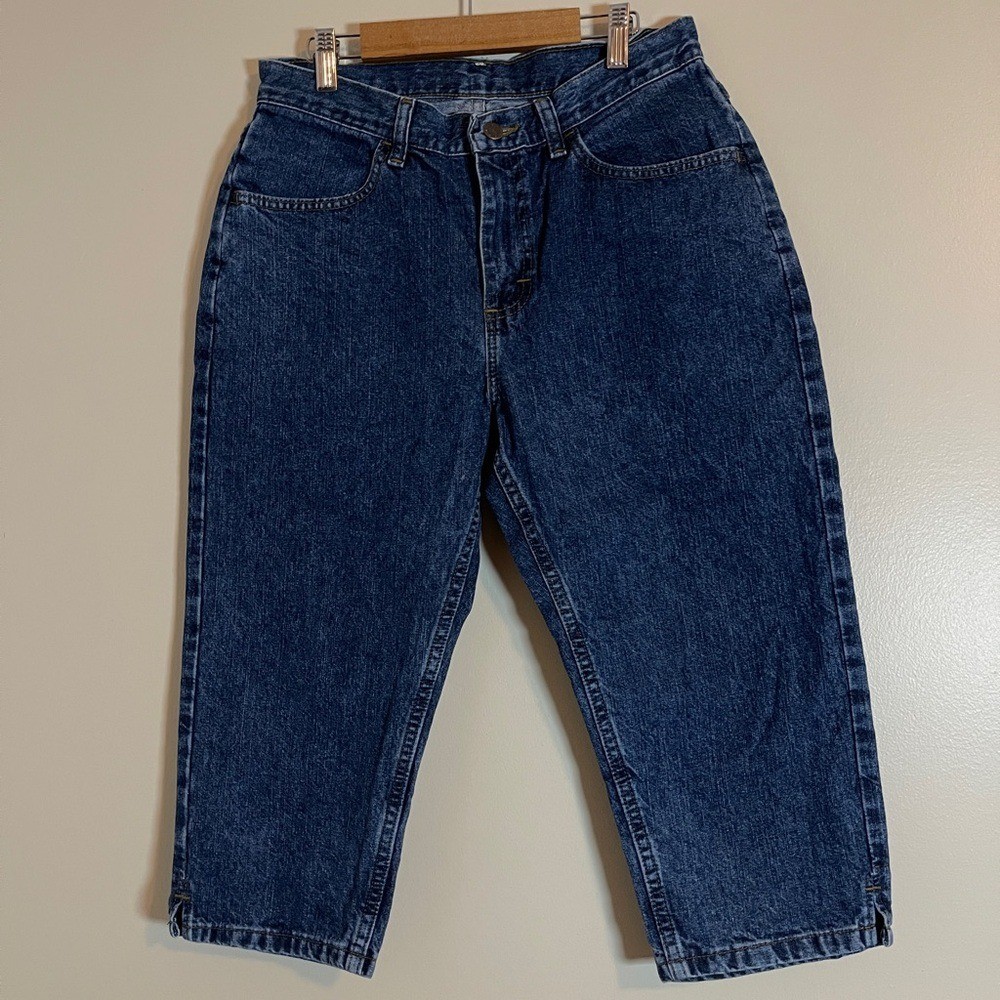 Riders Capri Jeans Womens 8P Blue Dark Wash 90s Y2K Vintage Revival Normcore