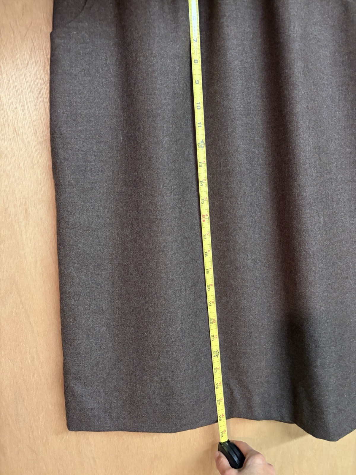 Sears Vintage 100% Wool Brown Midi Skirt