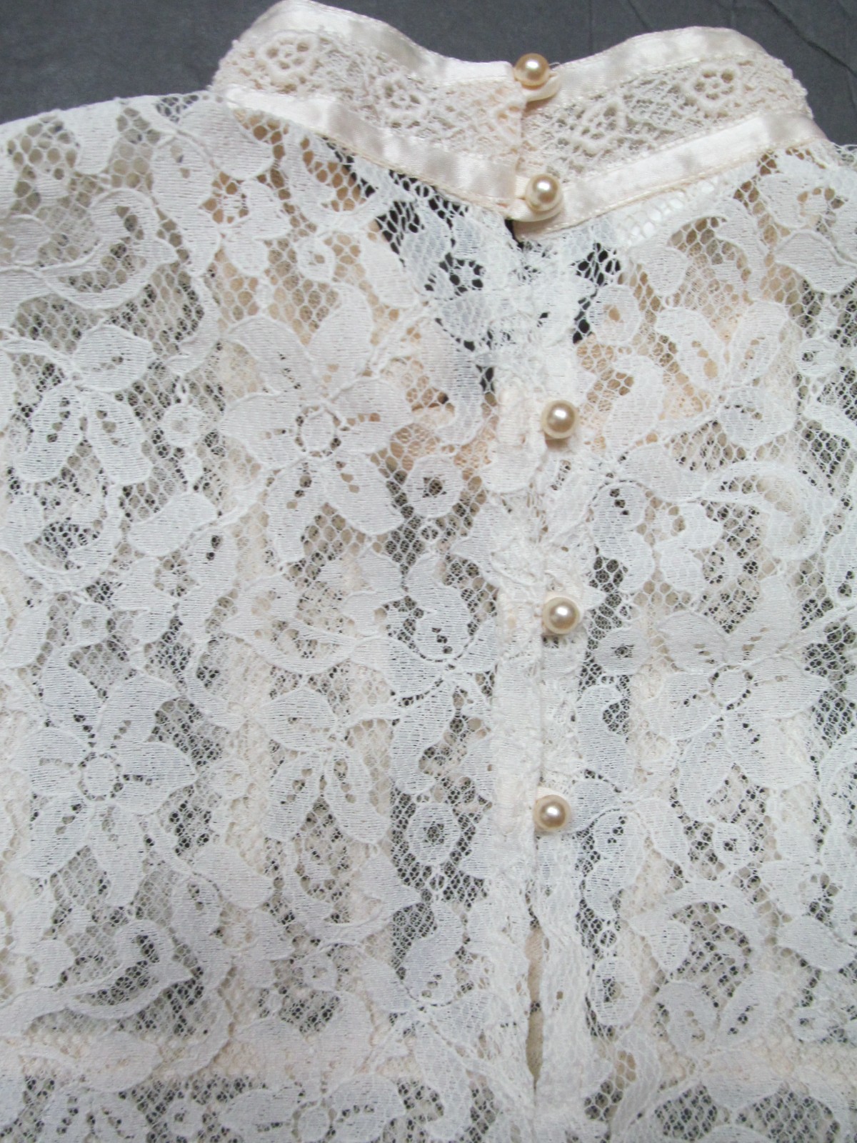 VTG gunne sax lace top ivory/ecru No size See photos for measurements