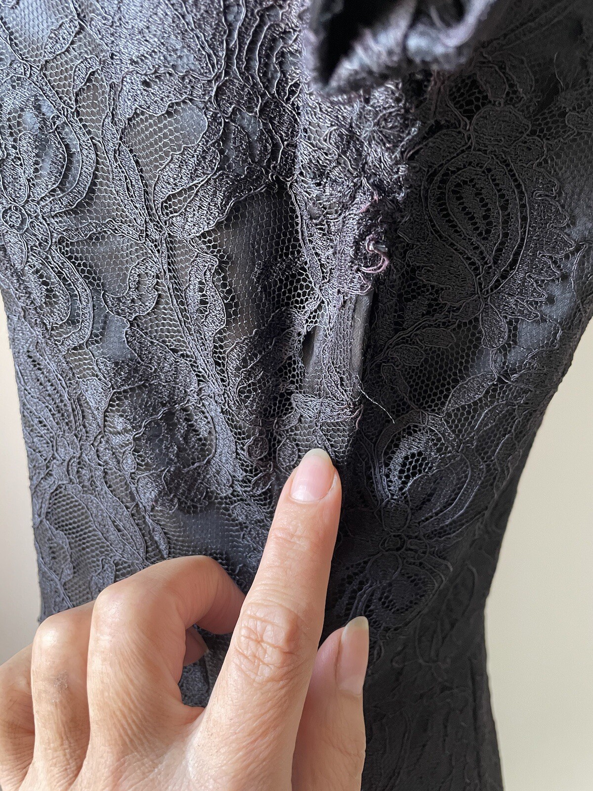 Vintage 1950’s Black Lace Cocktail Dress LBD Party Mid Century S