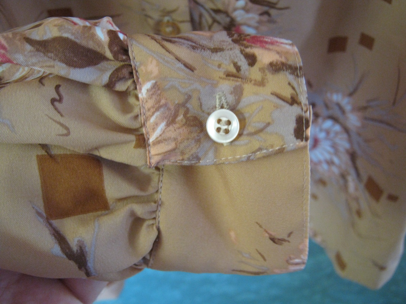 VTG Lady Manhattan Blouse Size 12 Floral Print Top NWT Polyester Shirt