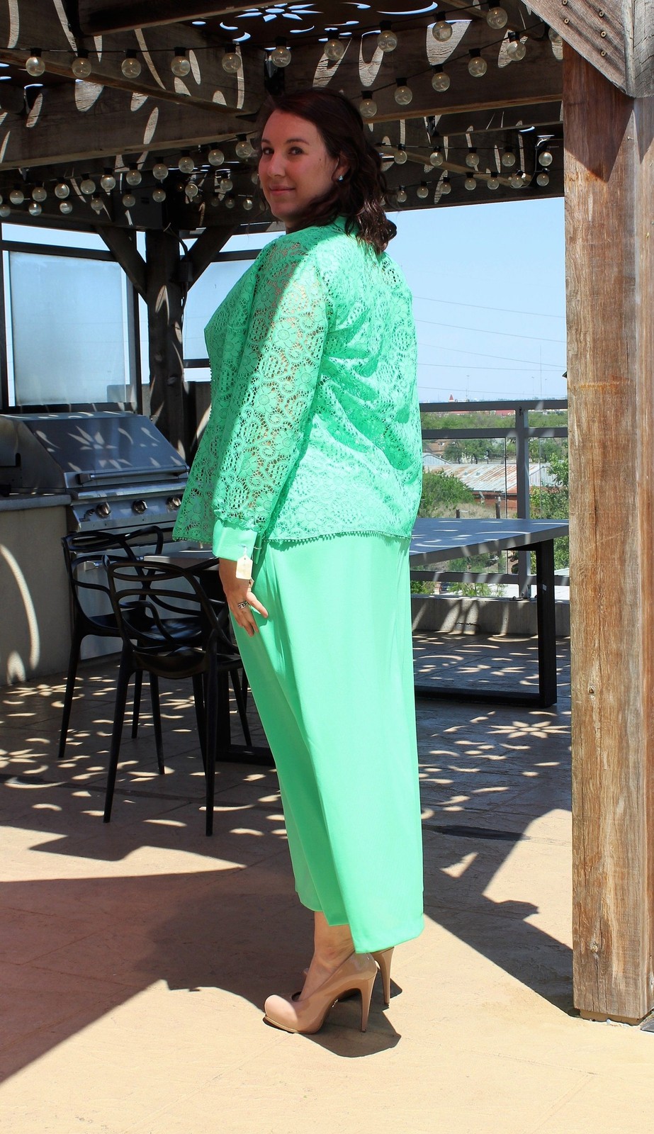 Vintage 70s Plus Size Maxi Dress Maxi Dress & Jacket Outfit Set 2X Women Green