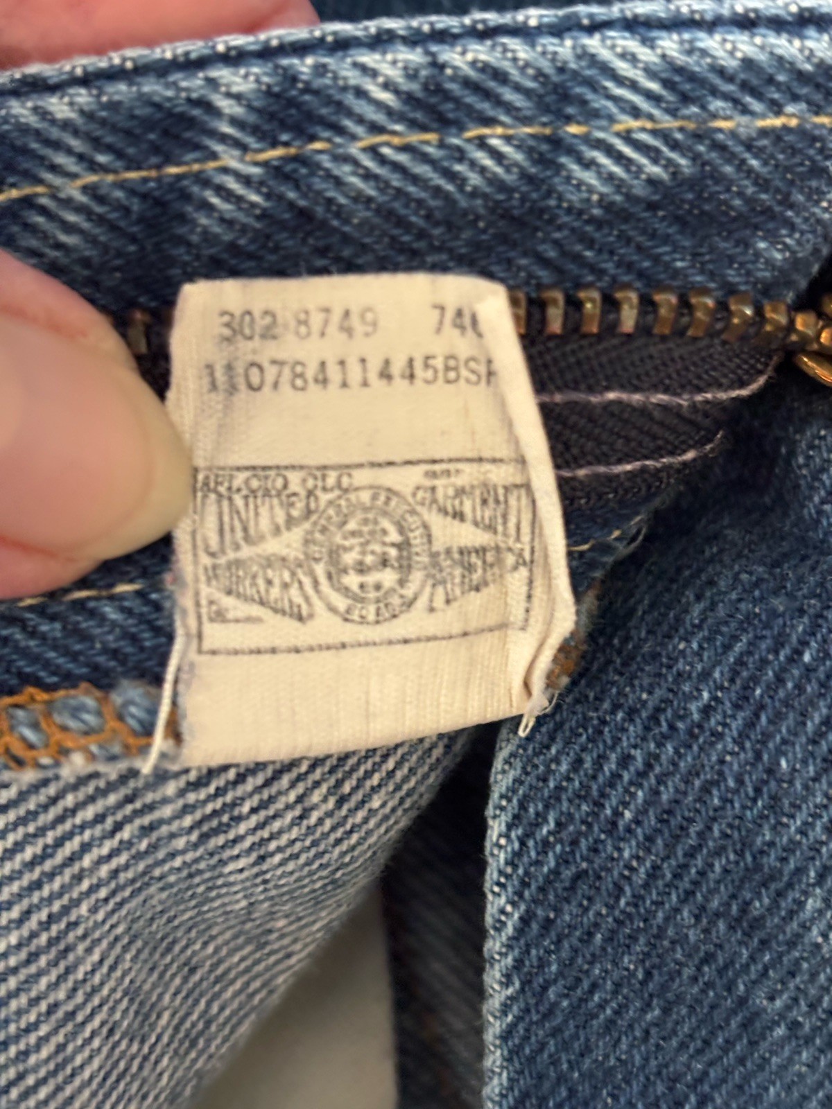 Vintage Union Made Women’s LEE High Waisted Med Wash Straight Sz Jr 5 1970s-80s