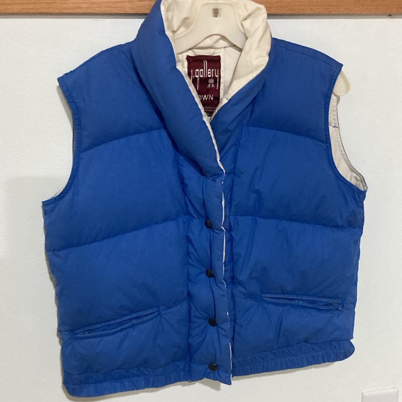 VTG 70s Era J. Gallery Beautiful Blue Retro Duck Down Jacket Size Women’s Large