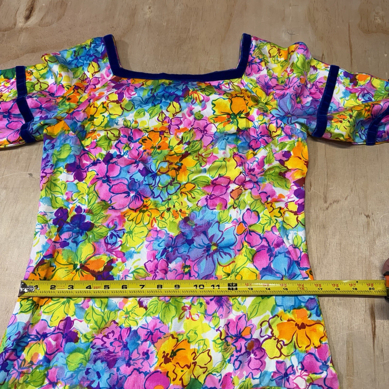 Vintage 1970s Kiyomi of Hawaii Floral Maxi Dress Cold Shoulder Slit Sleeve