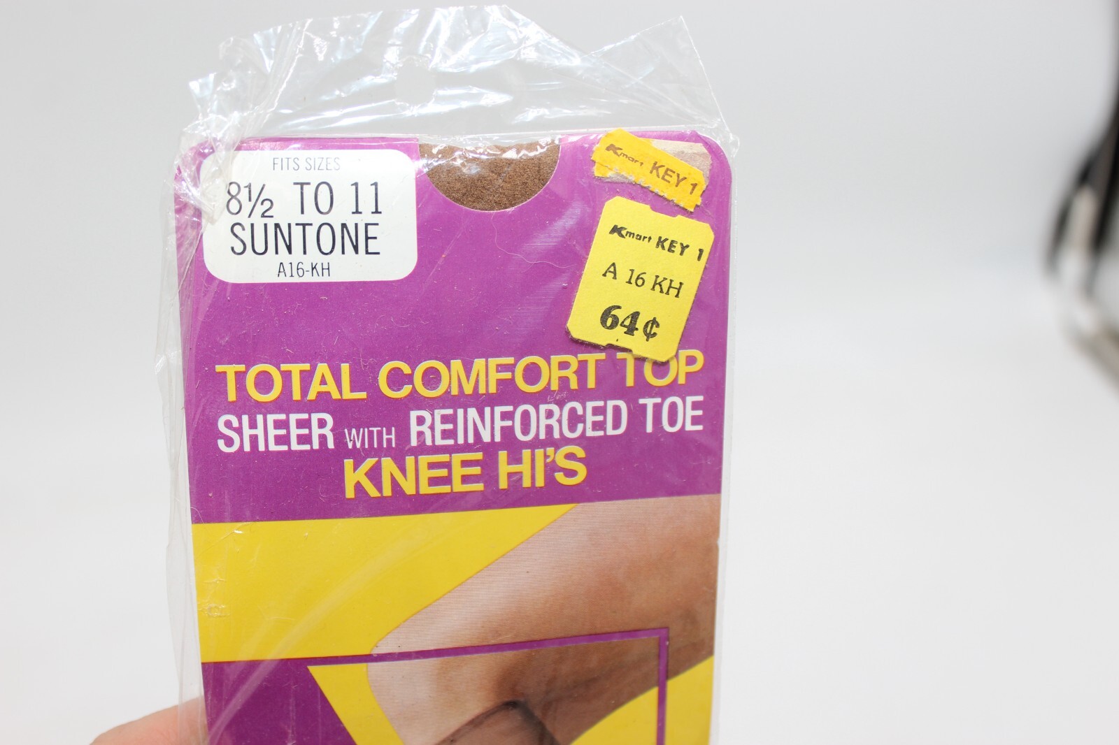 Kmart Knee Hi’s Size 8.5-11 Sheer Reinforced Toe Suntone 1 Pack VTG Nylon Comfor