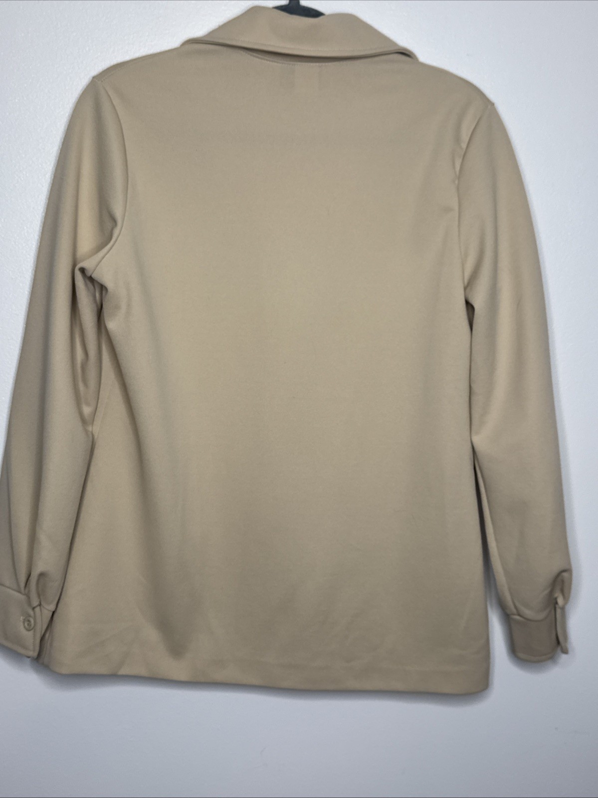 Vintage 70’s Ecco Bay Polyester Shirt Jacket Size 8 Tan