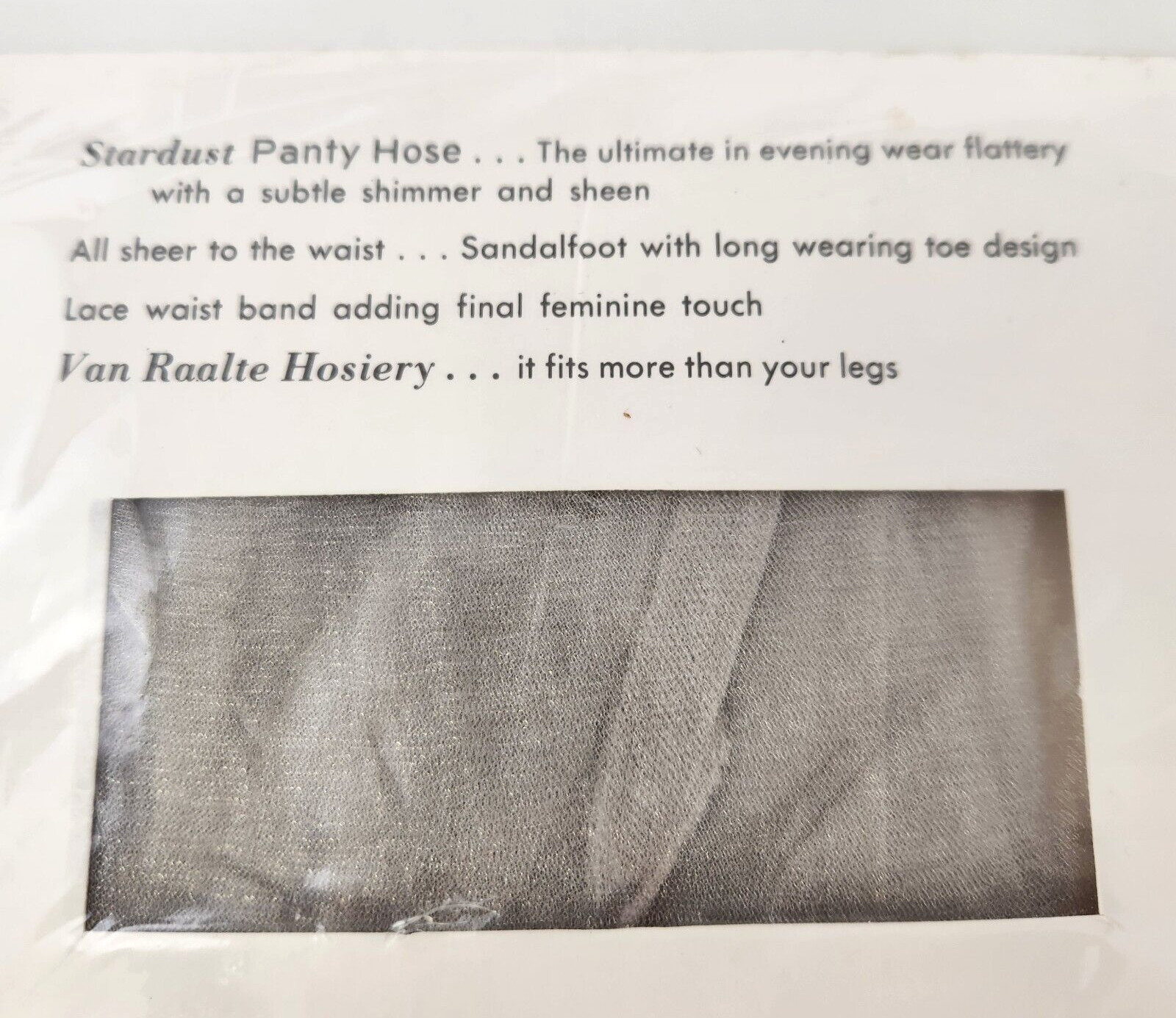 Van Raalte Stardust Panty Hose Platinum Size C Sheer to Waist Sandalfoot READ!