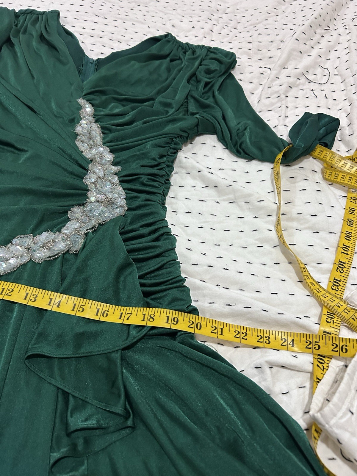 VTG 80s Filigree SZ 14P Evening Gown Prom Formal Party Dress Old Hollywood Glam