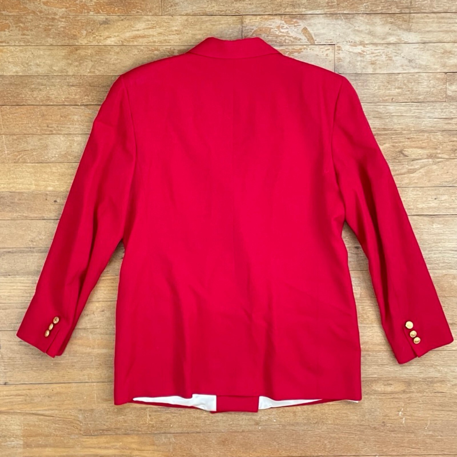 Vintage Twill Wool Blazer Size Medium 1970s Double Breasted Sport Coat Jacket