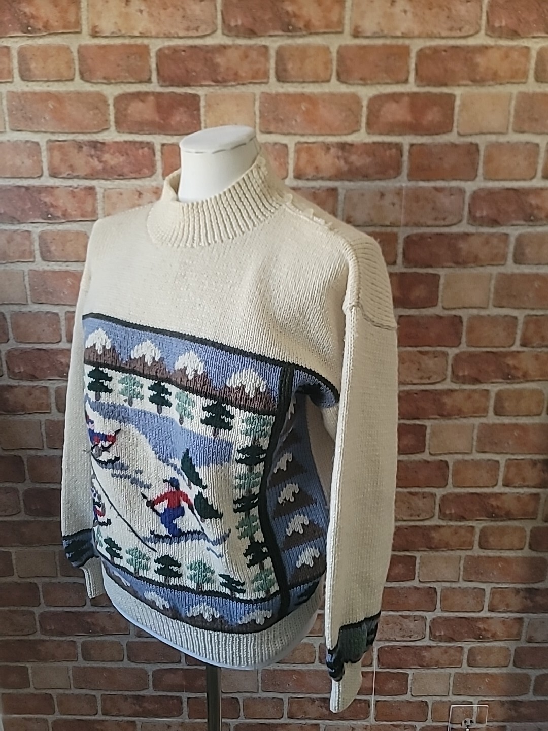 Vintage Lord & Taylor Country Clothes Shop Hand Knit 100% Pure Virgin Wool M