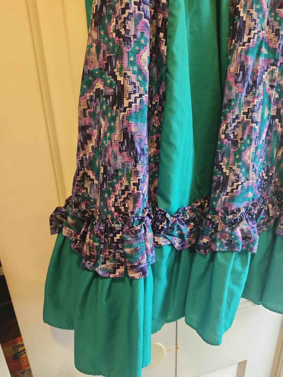Partners Please! Malco Modes Square Dance Skirt Turquiose Purple Trim Size XL