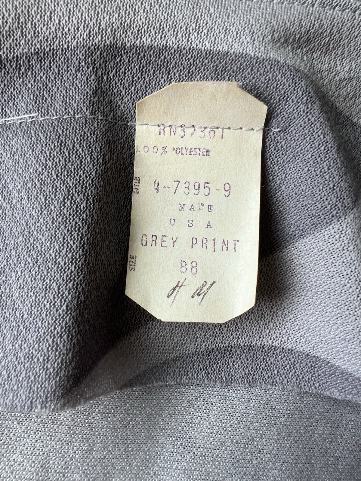 VTG 60s Grey & Purple Bullseye Secretary Dress W/ Neck Tie Detail – XL/2XL