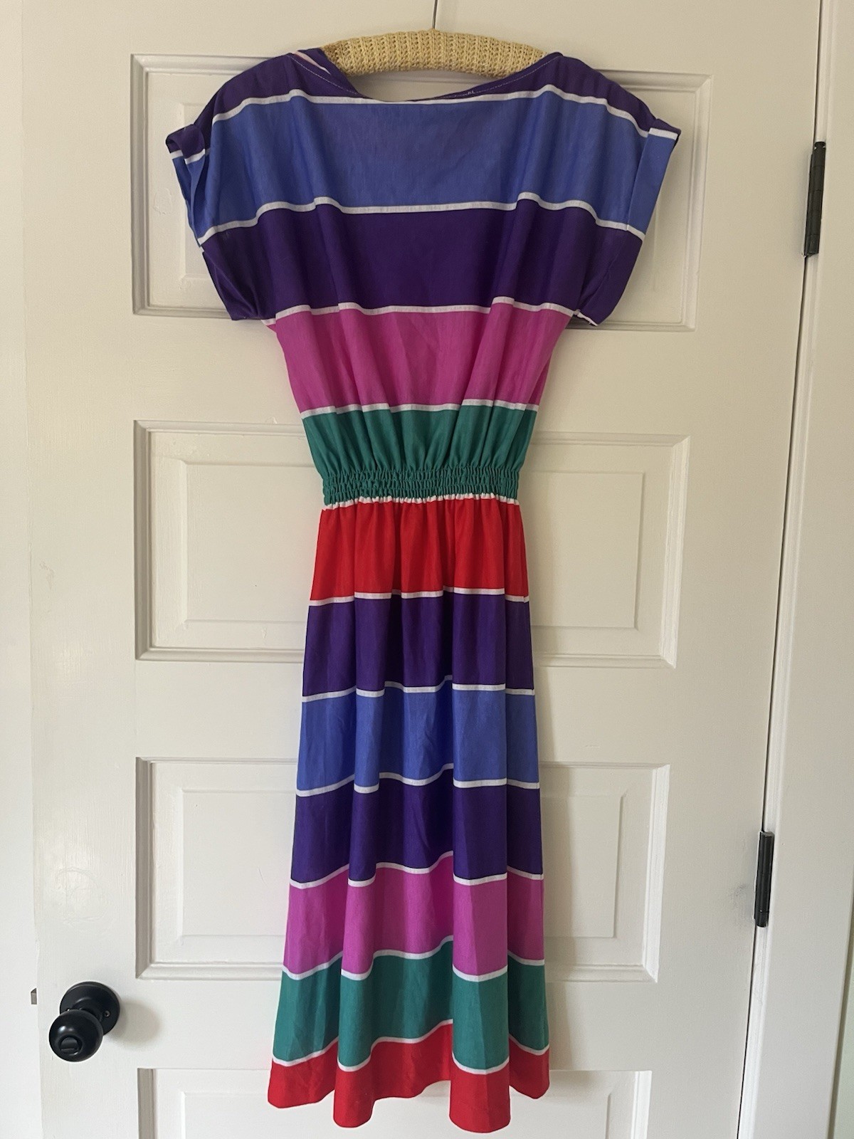 VTG Jr Dressworks Dress Striped Colorblock Size Small Summer Beach