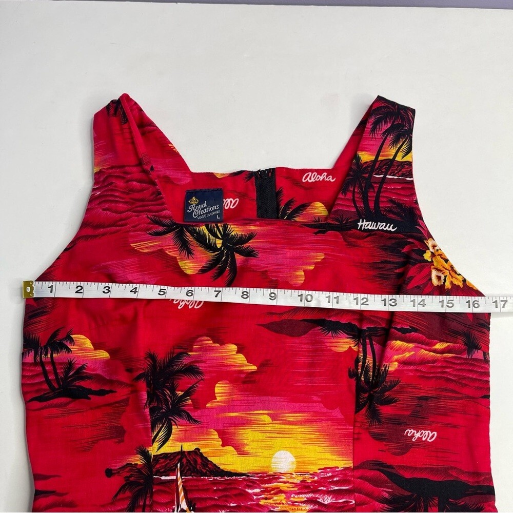 Vintage Royal Creations Hawaiian maxi tank dress resort wear vacation size S/M
