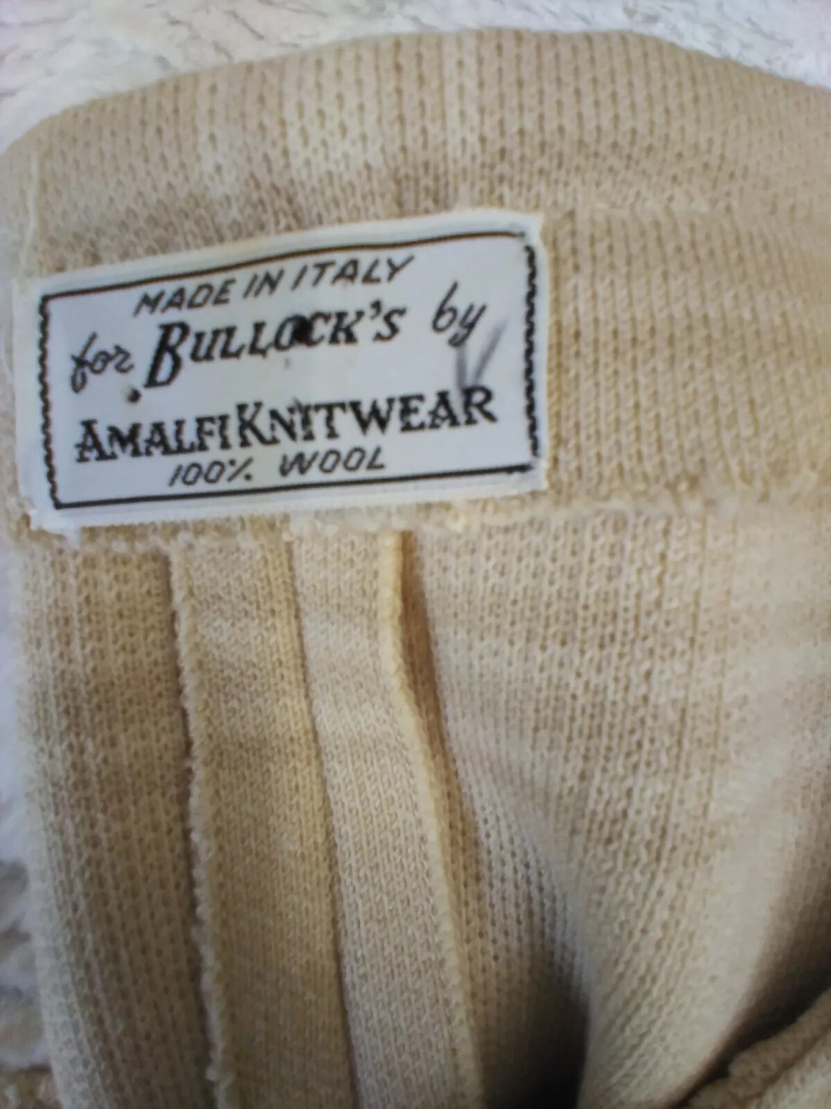 Vintage Amalfi 60s Italian Wool Suit Womens 2pc Hand Loomed Rare Bullocks Sz 14