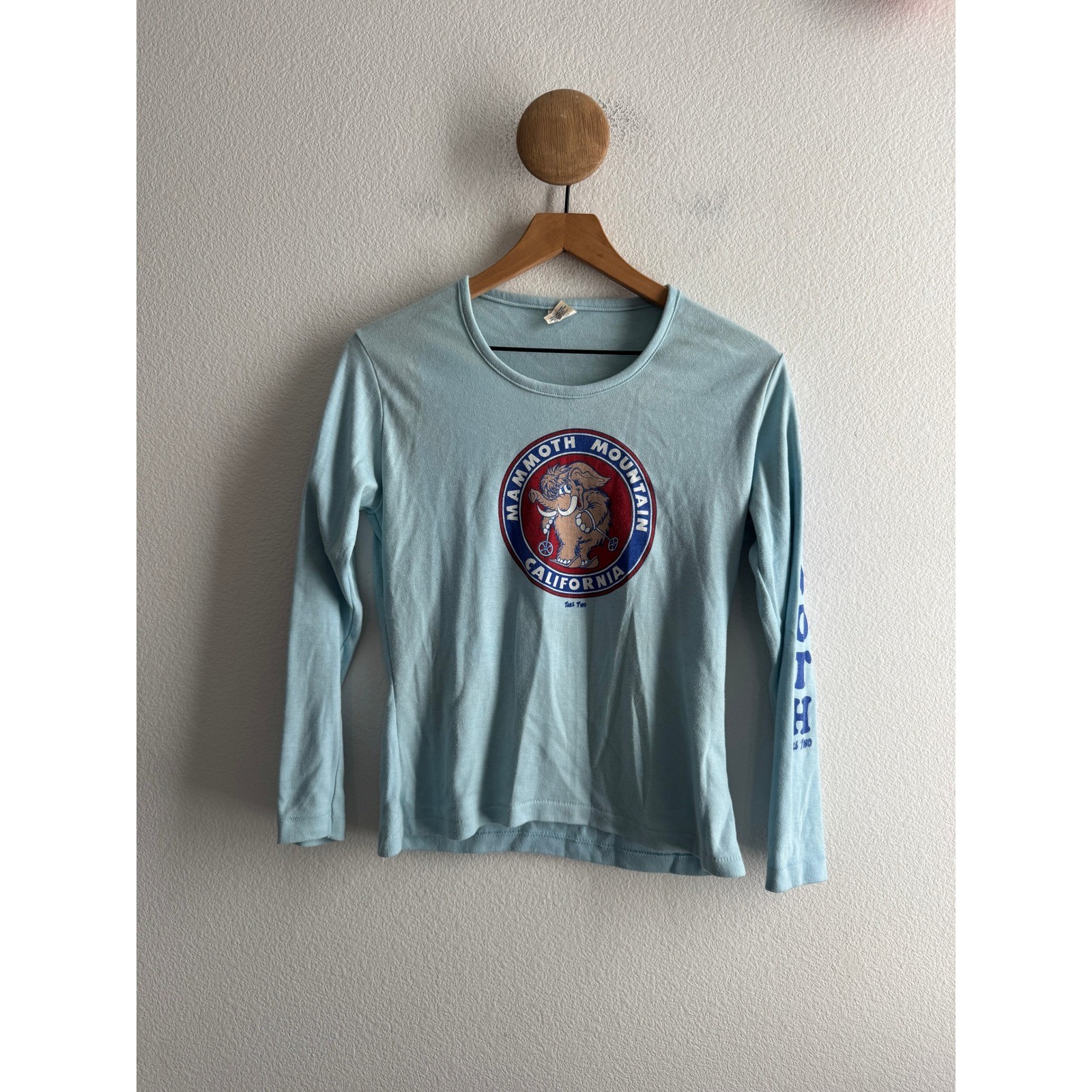 Vintage Womens Fun-Tees Mammoth Mountain California Long Sleeve Shirt Large USA