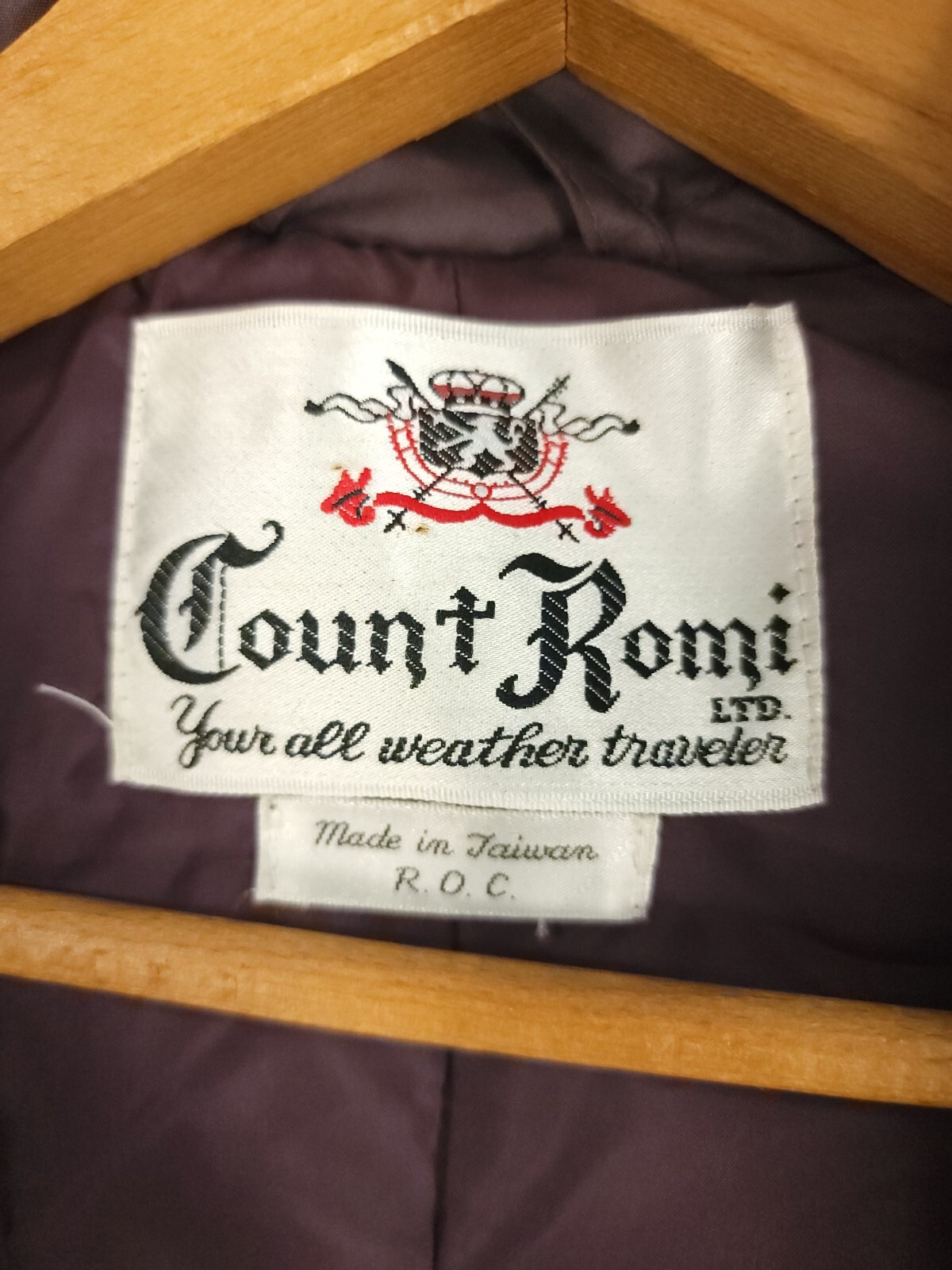 Vintage Count Romi Coat Women’s 12 Purple Front Zip Duck Down Retro