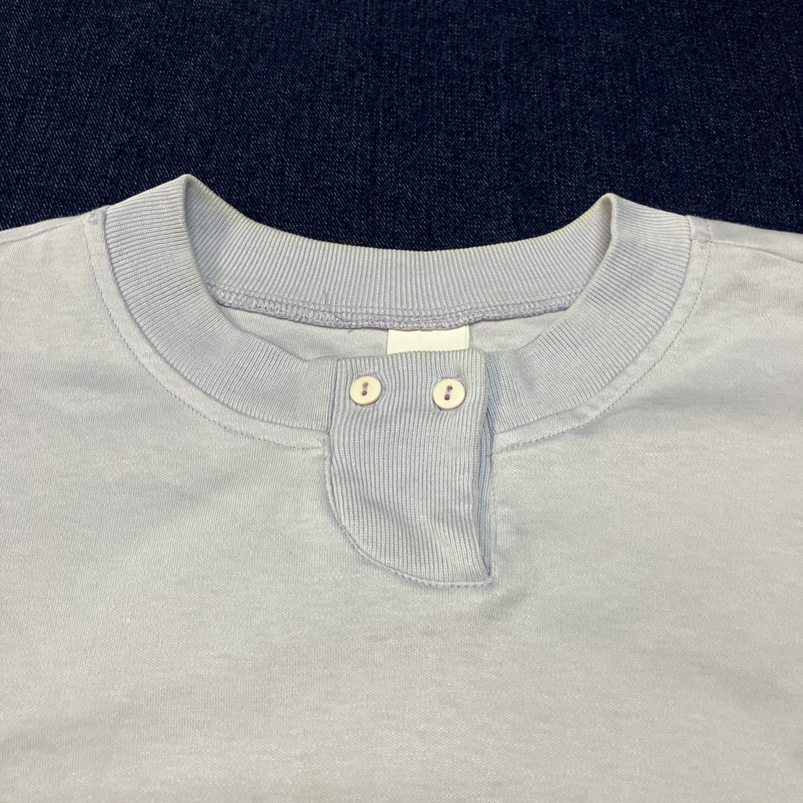 Vintage 70s 80s Jantzen Banded Button Collared Short Sleeve Knit Shirt Blue M