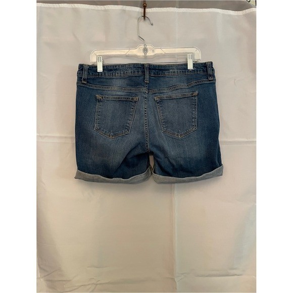 GAP 1969 Jean Classic Roll-Cuff Denim Shorts – Blue Women