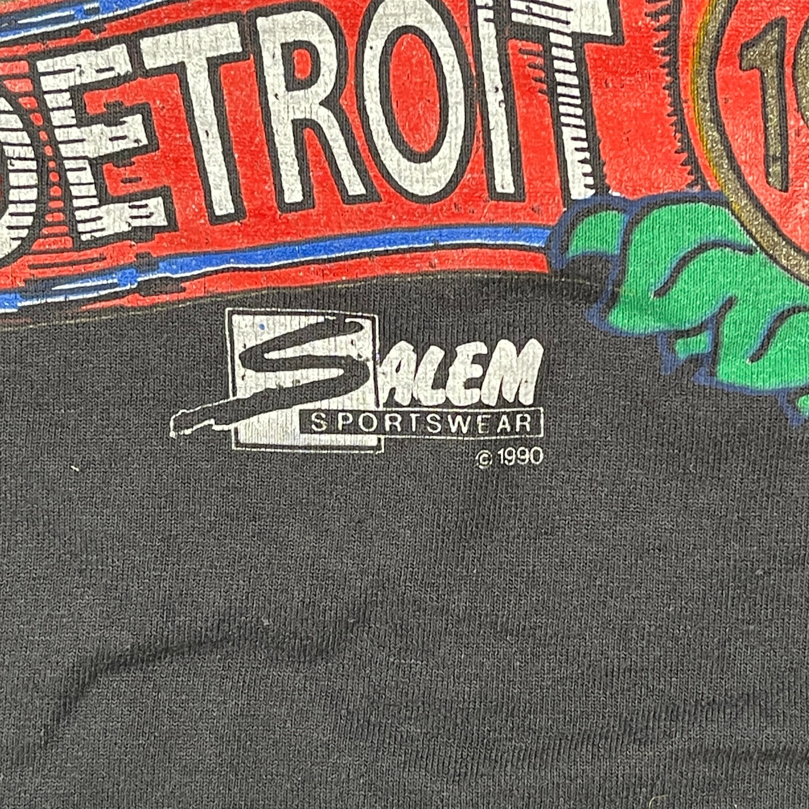 Vintage 1990 Detroit Pistons World Champions Single Stitch T-shirt Sz XL Salem