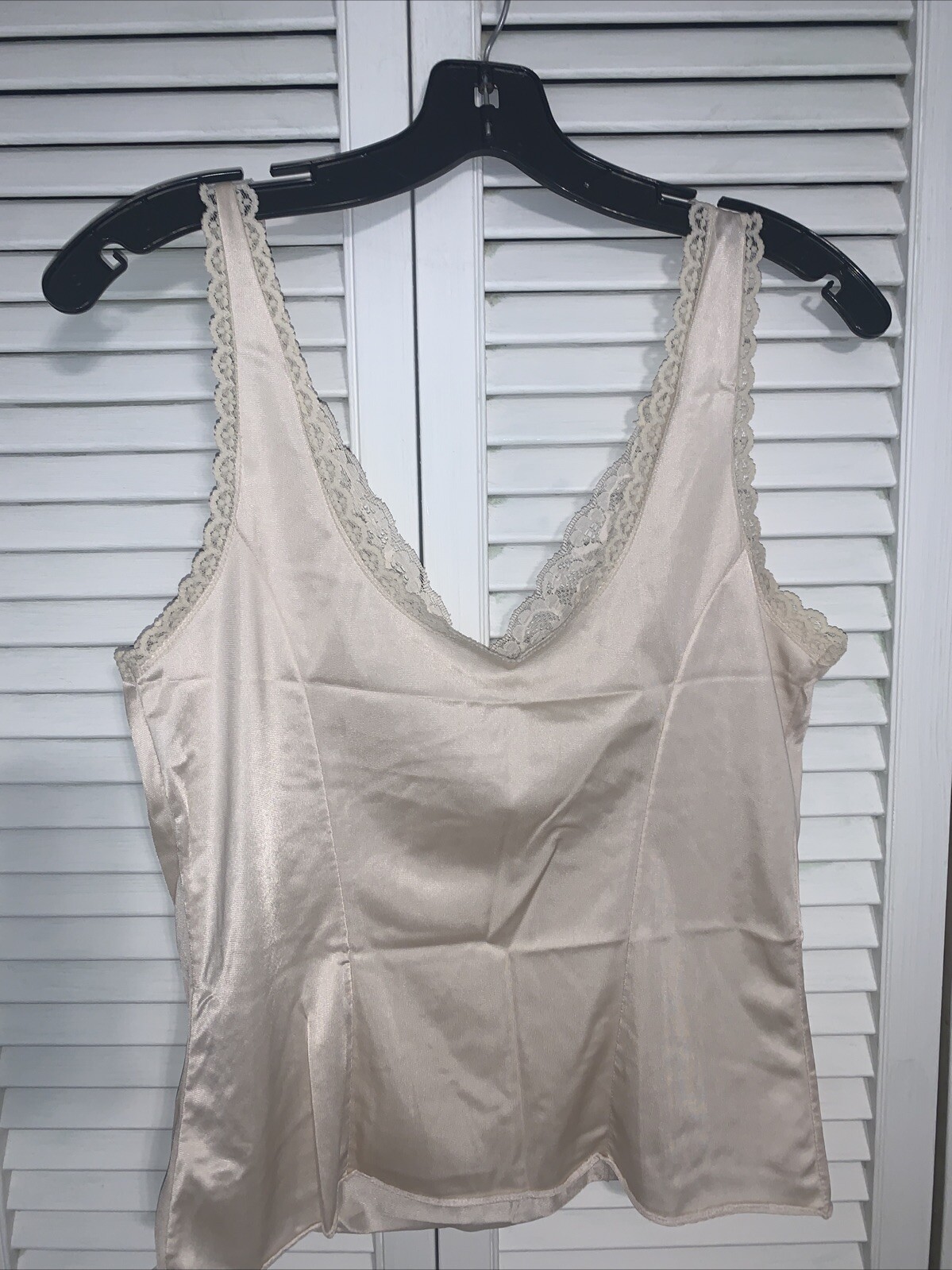 Vintage Greenco Maid Beige Nylon/lace Camisole Size M