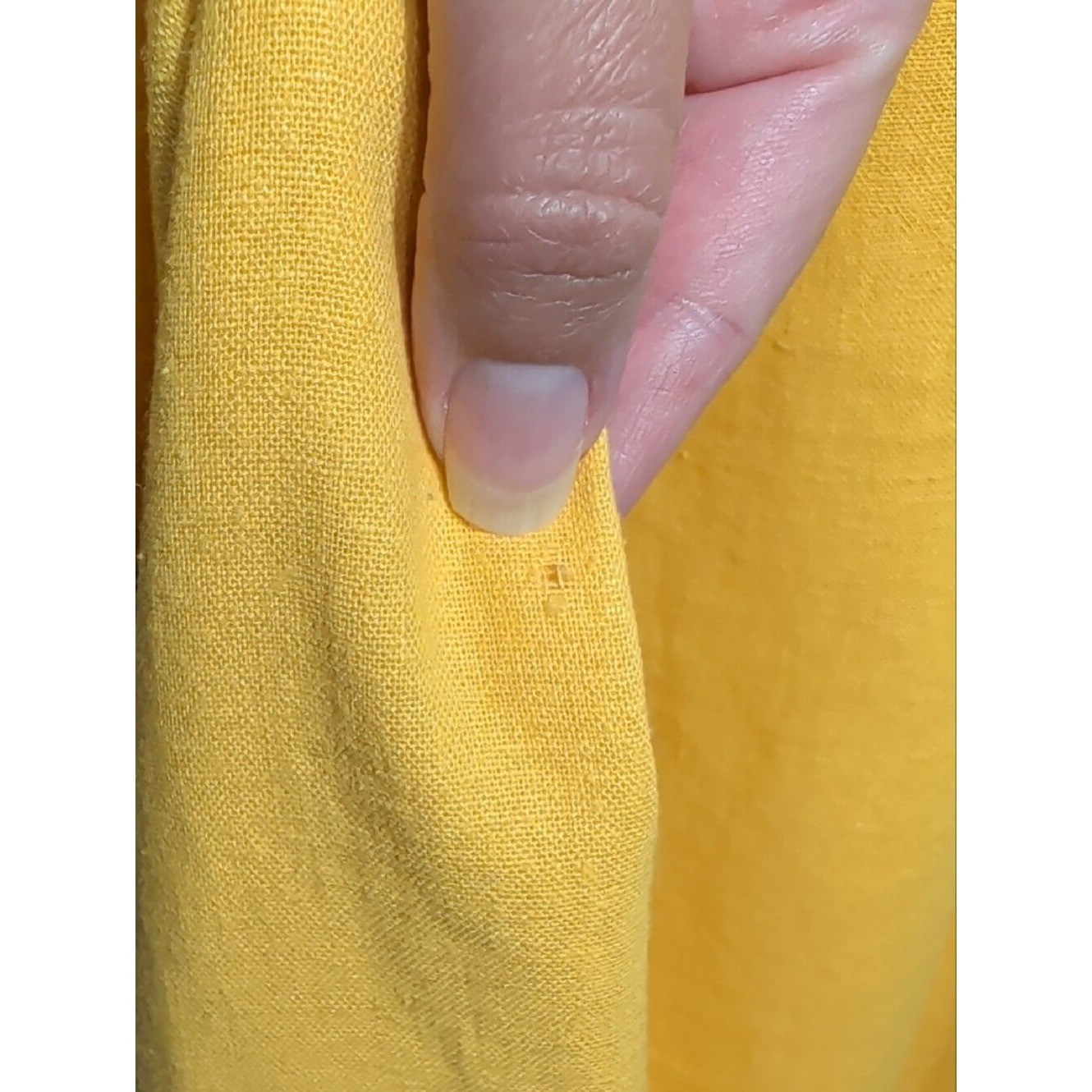 Vtg 90s Yellow Linen Two Piece Maxi Dress Set Paris Embroidery Euro Summer XL