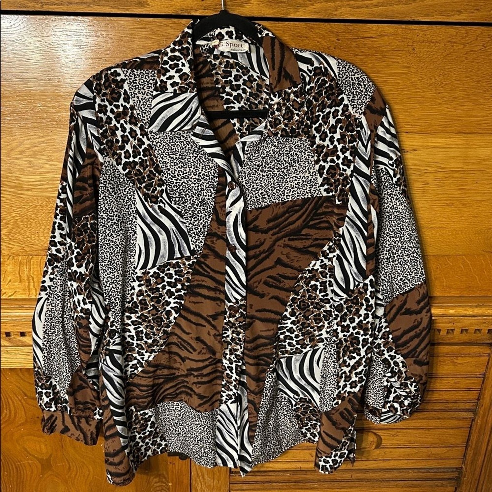 Vintage Y2K Indie Sleaze 3 Piece Set Mixed Animal Print Shirt Tank Skirt Club