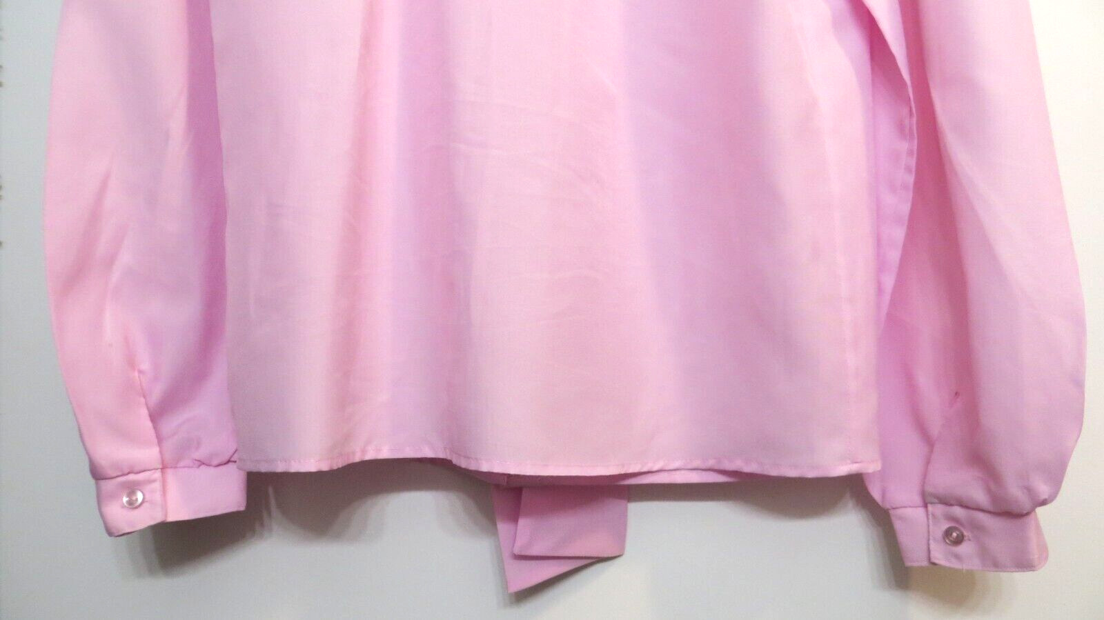 Vintage Lucky Winner Shirt Womens 10 Light Pink Button Up Lightweight Business