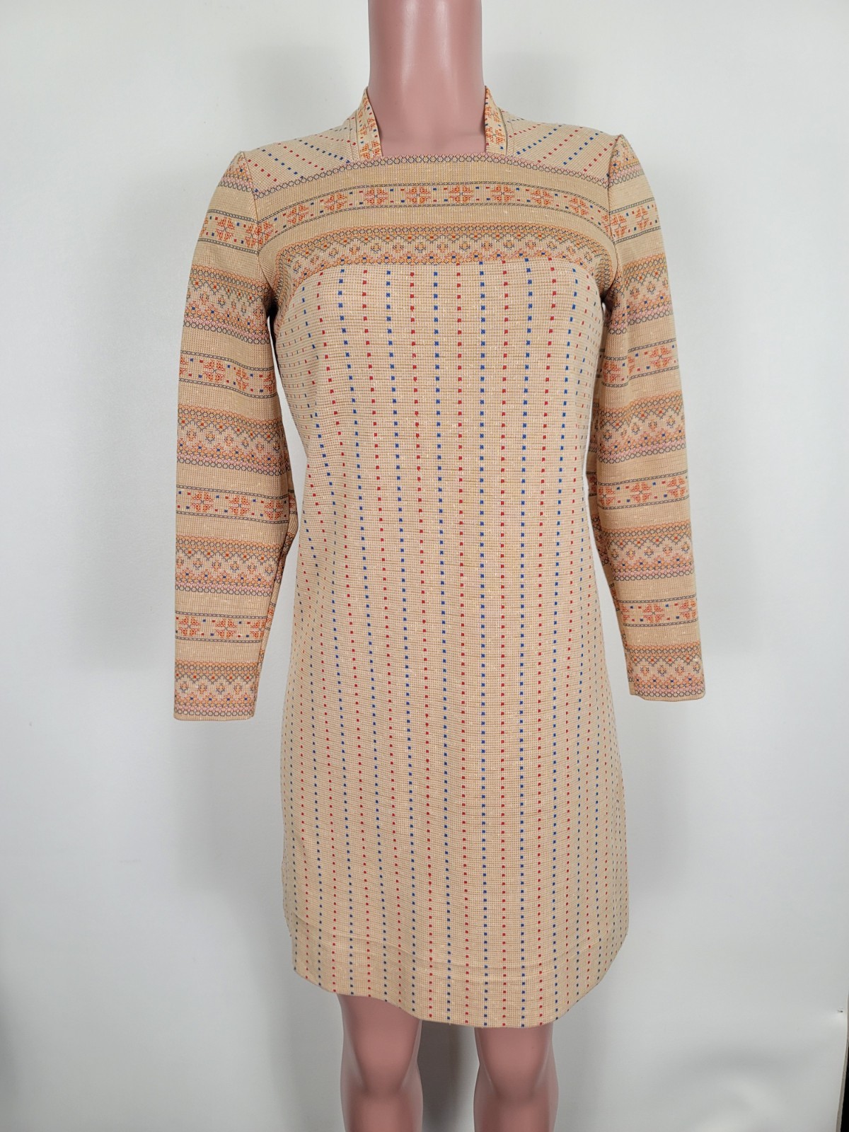 Women’s Vintage 60’s Era GAY GIBSON Short Dress Pop Culture Mod Gogo Size 8