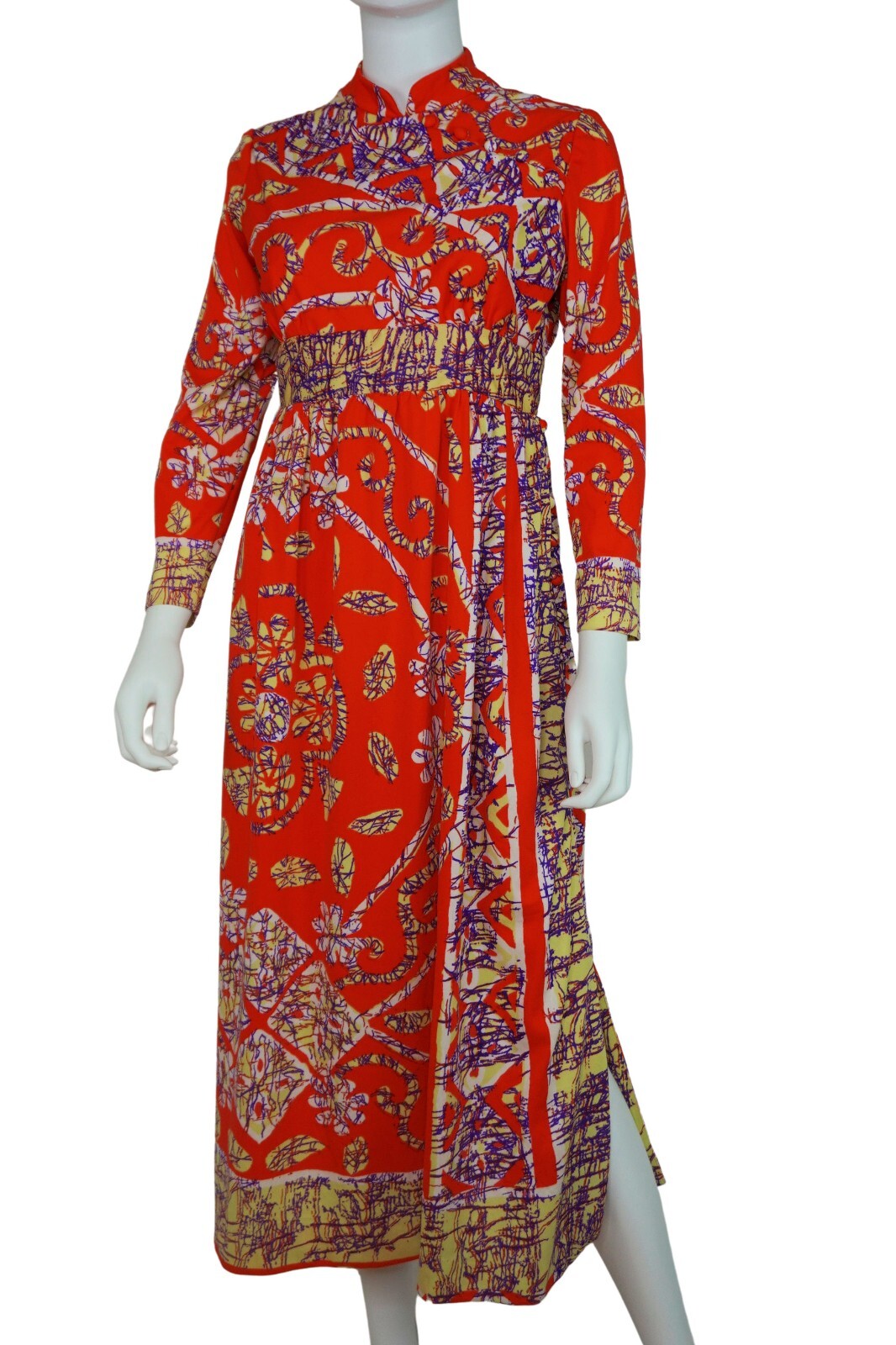 Sylvia Nechis Mt. Vernon NY 60’s Designer Midi Dress Abstract Women’s Small/Med