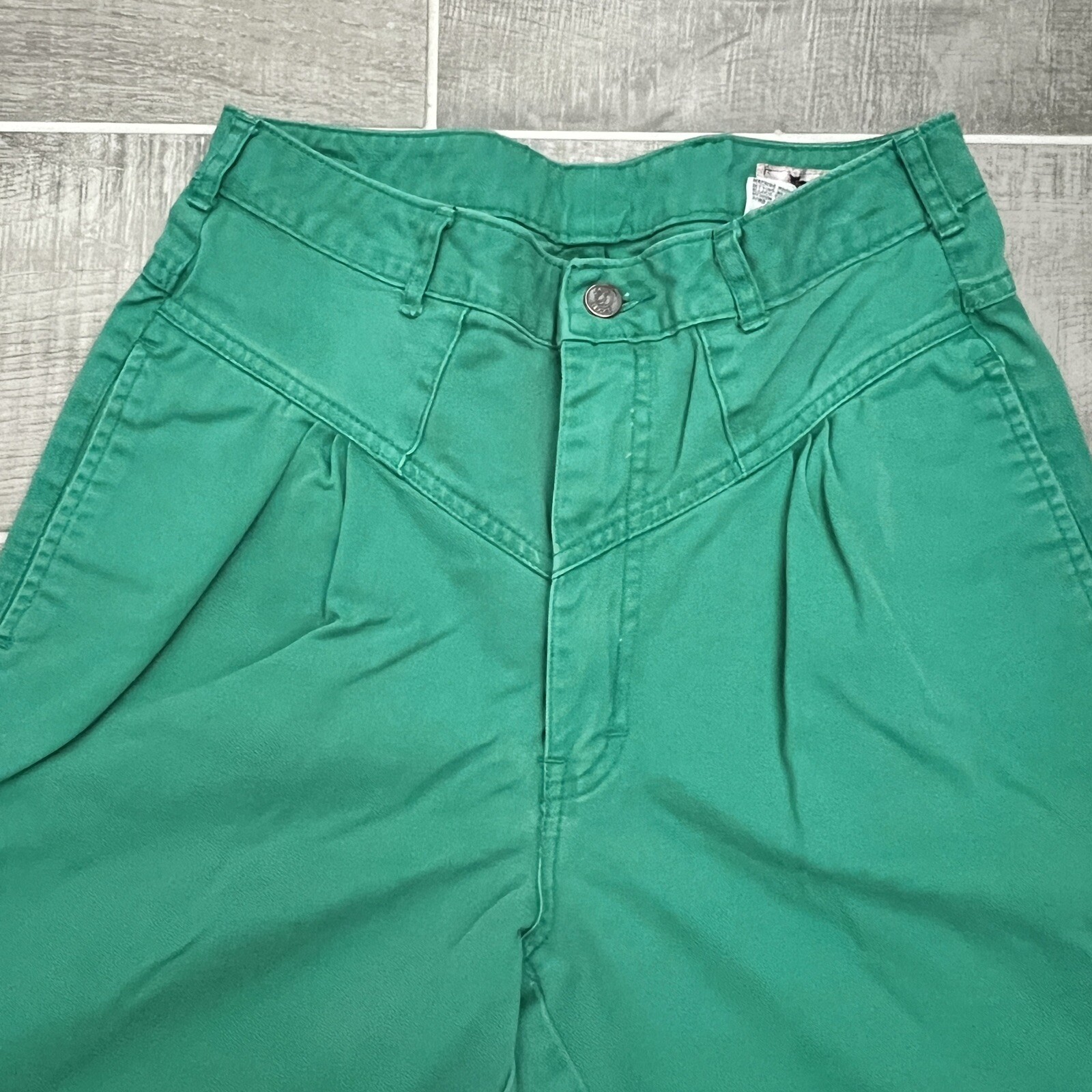 Vtg Women’s Jesse Jeans Green 30×27 No Back Pockets 80’s 90’s Retro Iconic 30”
