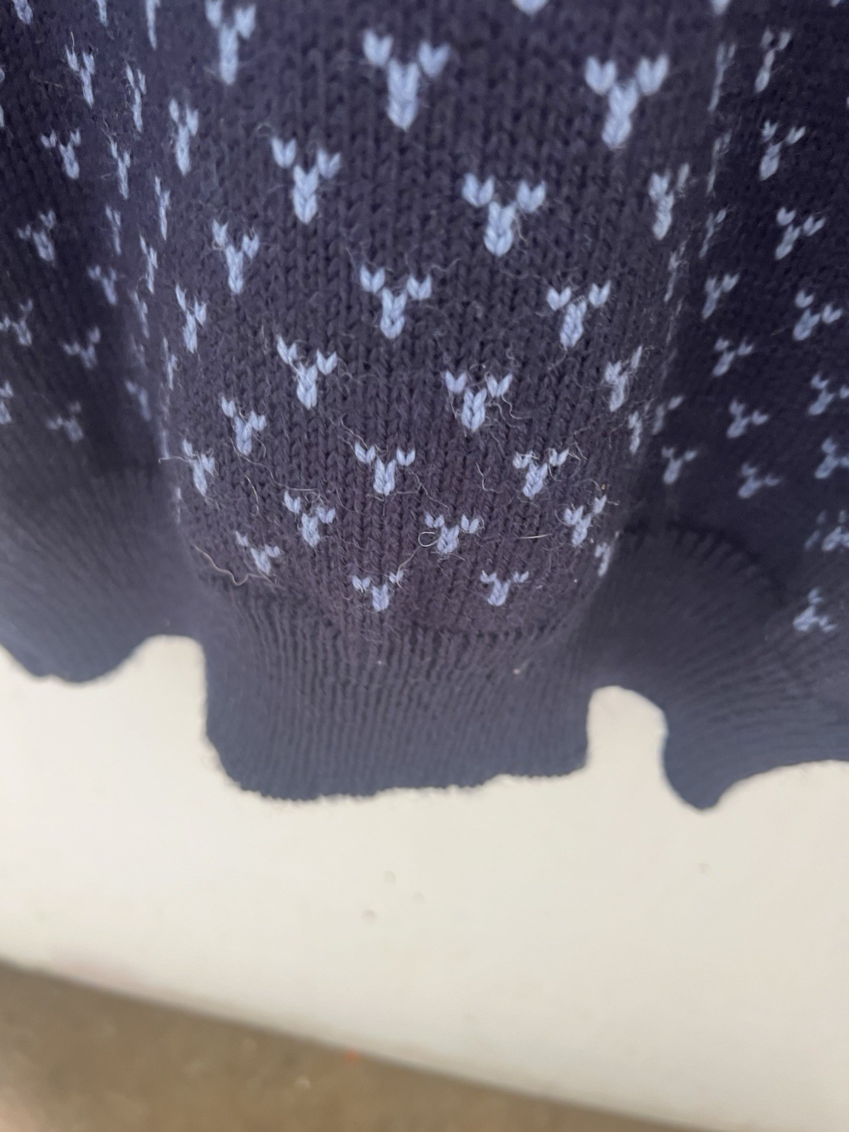 Vtg Nordstrikk Norwegian Wool Cardigan Sweater Blue White Metal Clasp Sz M