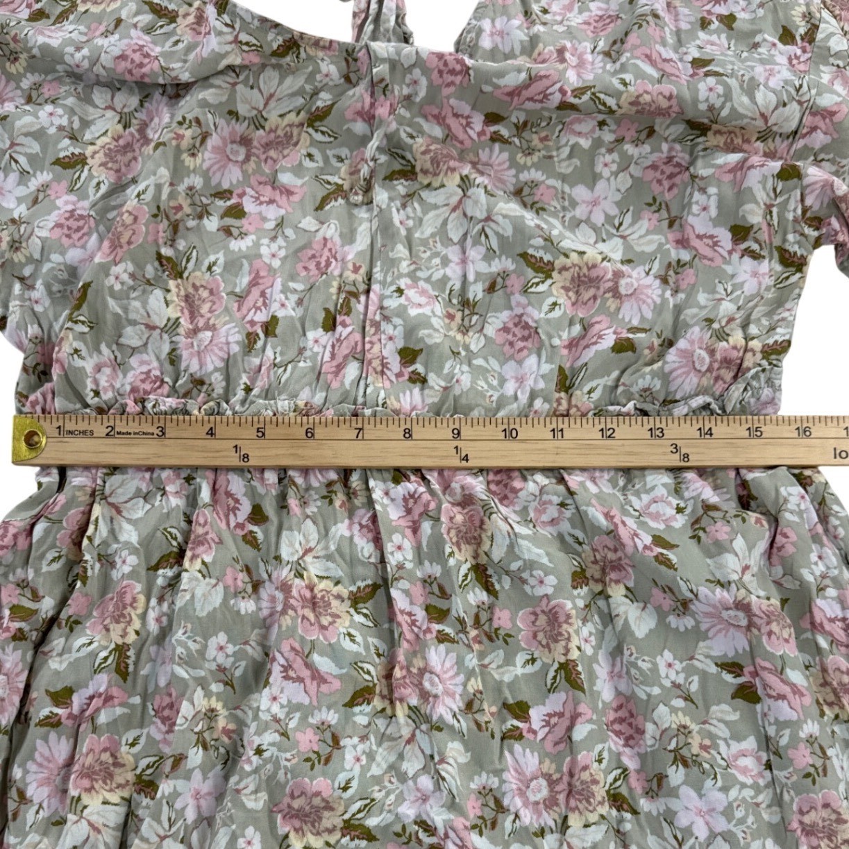 Bebop XL Floral Babydoll Top Cottagecore Prairie Boho Peasant Blouse
